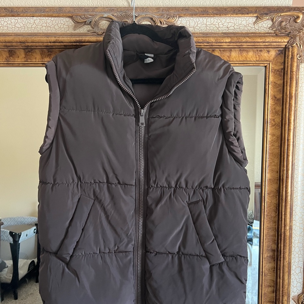 Chocolate Brown Puffer Vest